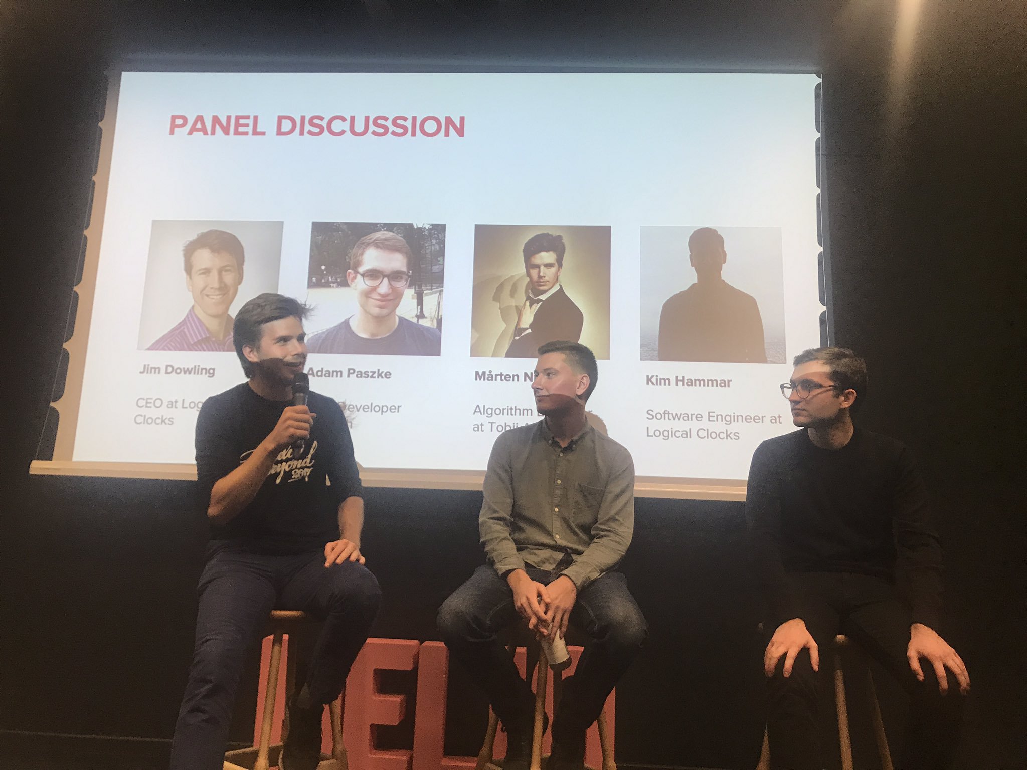 Panel discussion on the future of deep learning at the HopsML Meetup in Stockholm. 2018